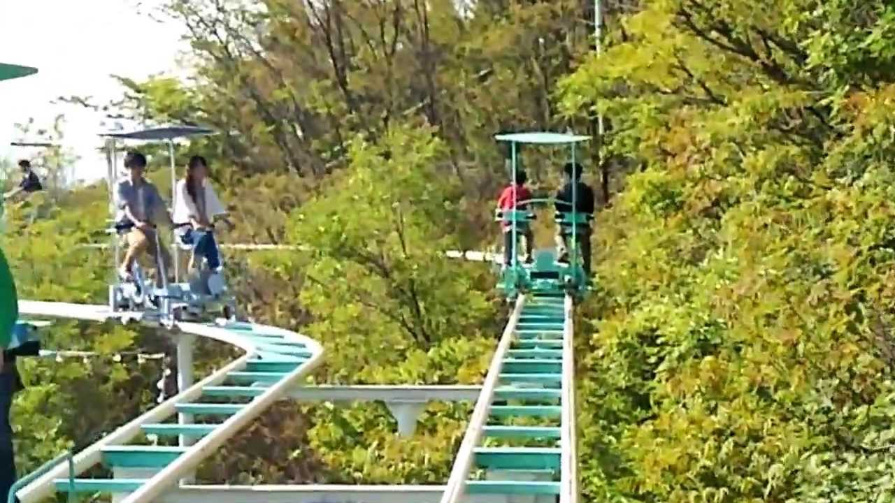 岡山県の遊園地  鷲羽山ハイランド  スカイサイクル - YouTube